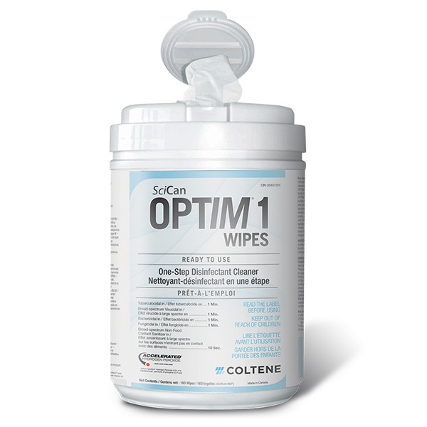 Optim 1 Pre-Saturated Wipes, RTU, 6″ x 7″, 160 Sheets/Pk, SCI1W12 - NNA Medical Canada