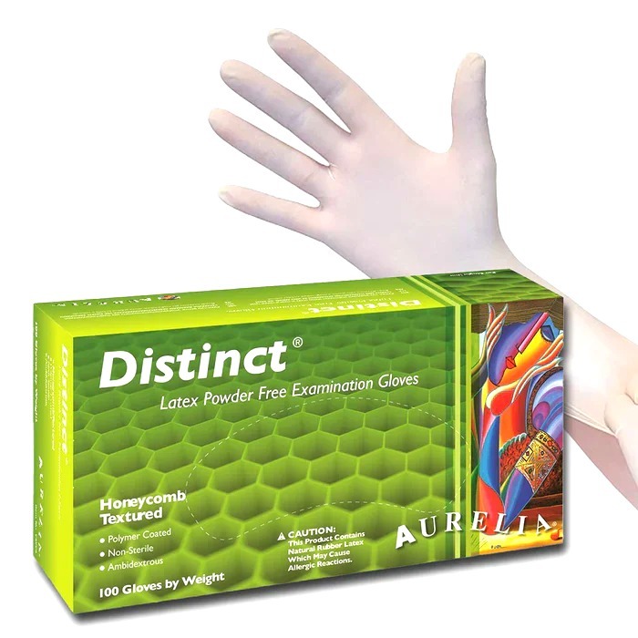 Aurelia® Distinct™ Latex Exam Gloves (100/Box) - NNA Medical Canada