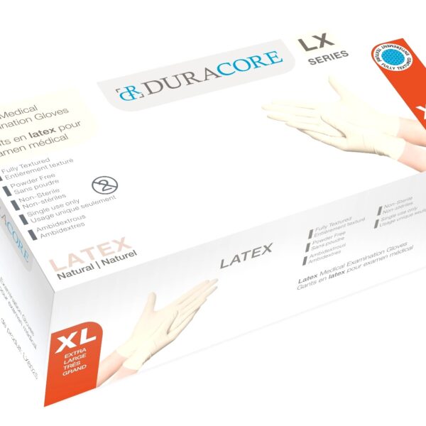 DURACORE Latex Medical Examination Gloves (100/Box) - NNA Medical Canada
