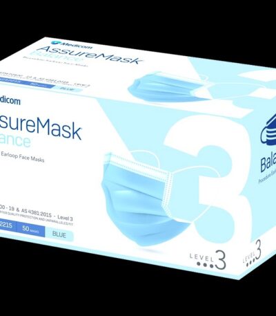 Medicom AssureMask Level 3 Blue Face Masks (50/Box) - NNA Medical Canada