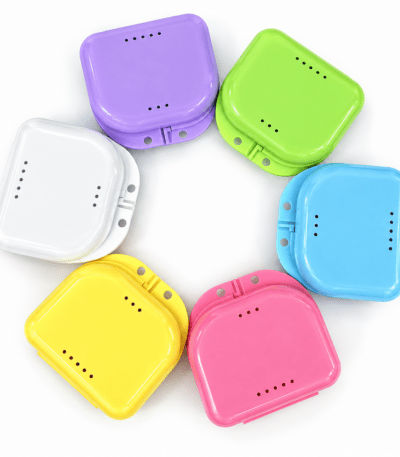 Ortho Retainer Boxes Assorted Colors 12 bag