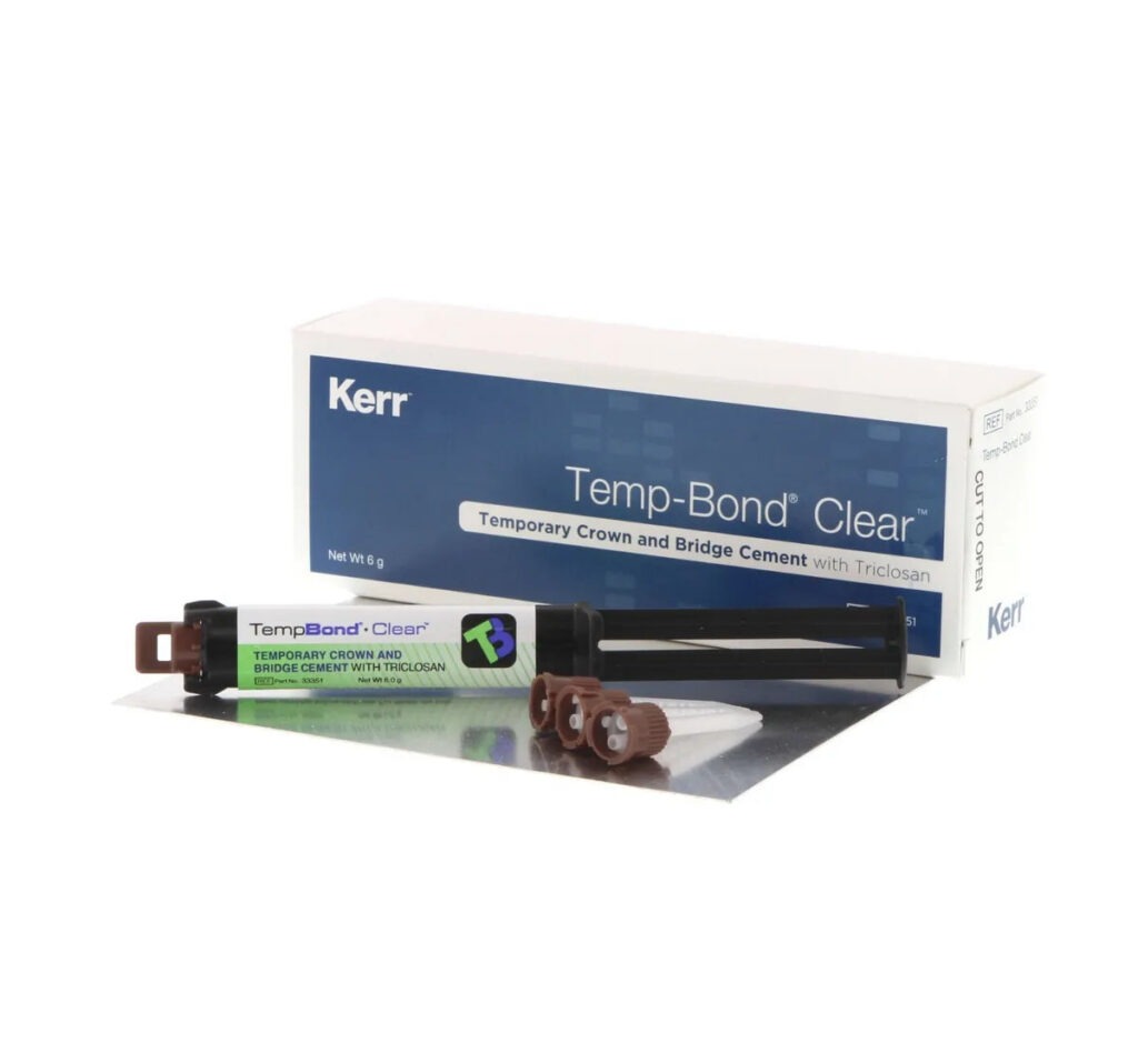 Kerr TempBond Clear with Triclosan 6 g syringe kit