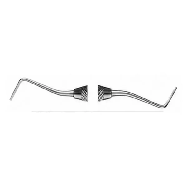 44S Off Angle Hatchet, double-ended stainless steel dental hatchet for cavity preparation