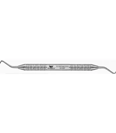 232 Tucker margin trimmer, double-ended stainless steel dental instrument with knurled handle
