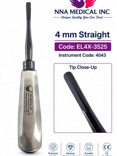 Luxating Elevator Black Line 4MM Straight